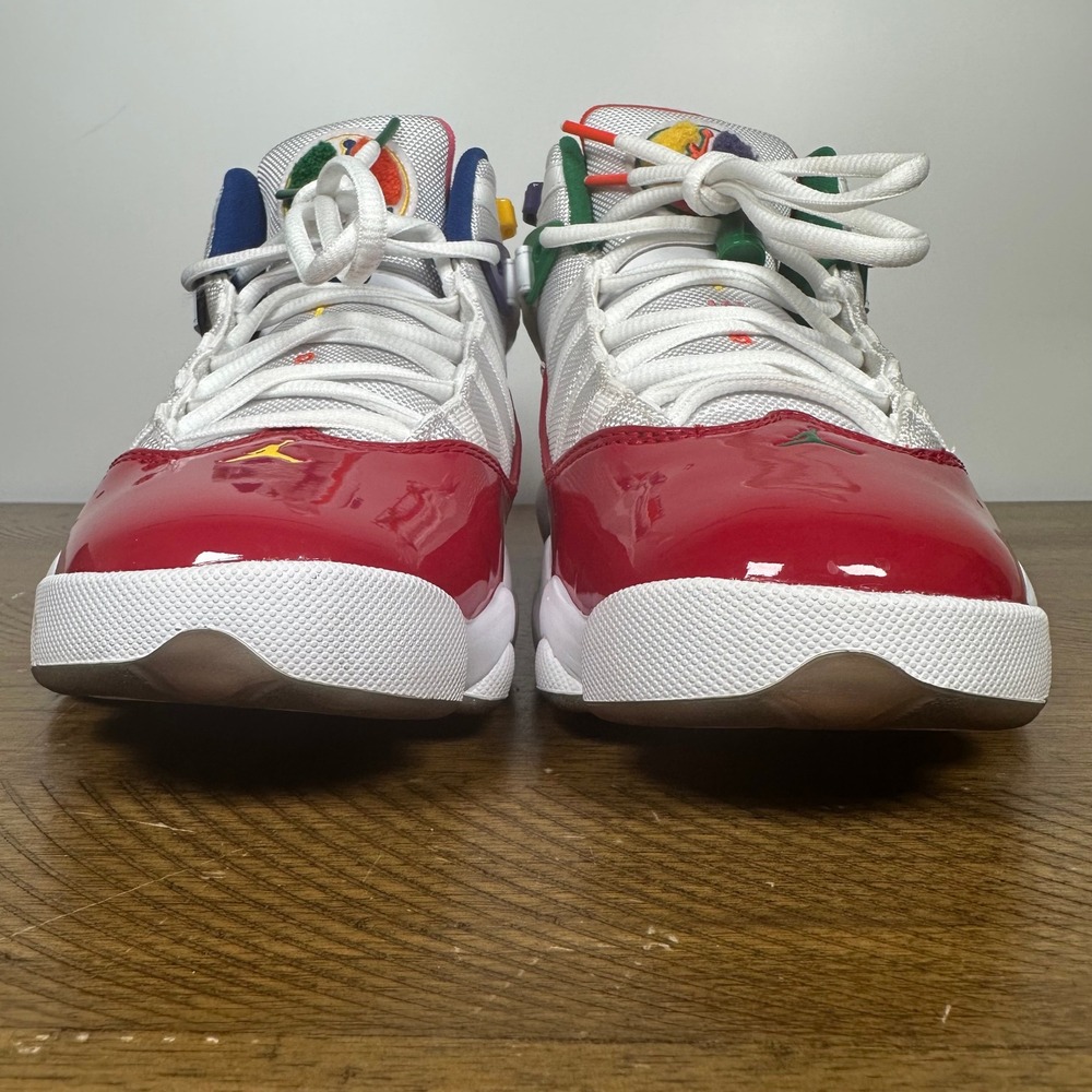 Air Jordan 6 Rings Shoes Mens 8 White Gym Red Multicolor Sneakers CW7003-100 - Picture 4 of 10